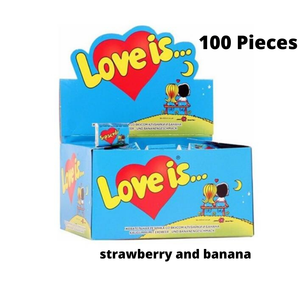 Bubble Chewing Gum sugar gum Strawberry Gum 100 Pieces Made in Turkey
