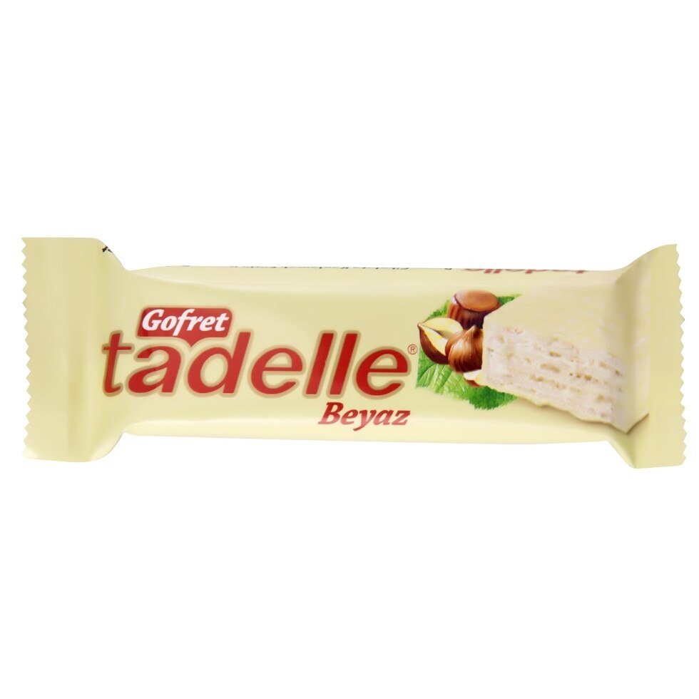 Sagra Chocolate Xmas gift Halal Tadelle Wafer White Chocolate 35 Gr (24 Piece)